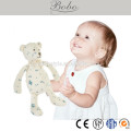 cotton fabric stuffed teddy bear toy with lace bow tie